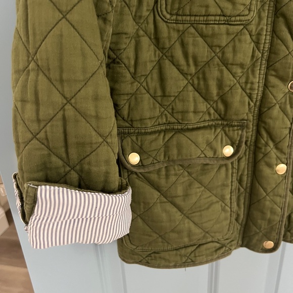 J Crew | Quilted Downtown FIeld Jacket Green | Womens | Size M - Picture 2 of 11